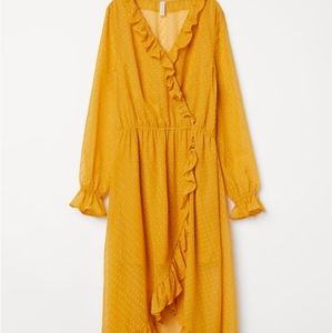 H & M sheer polka dot midi dress